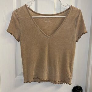 American Eagle gold crop top